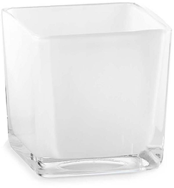 Cubo in Vetro Bianco