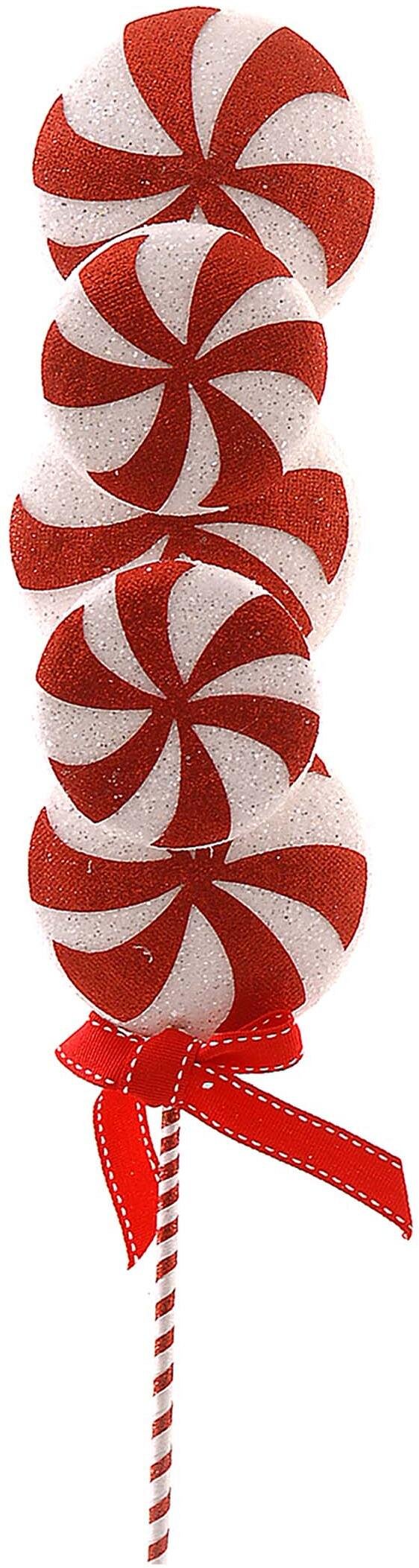 Ramo Candy con 5 Medaglioni Bianco/Rosso