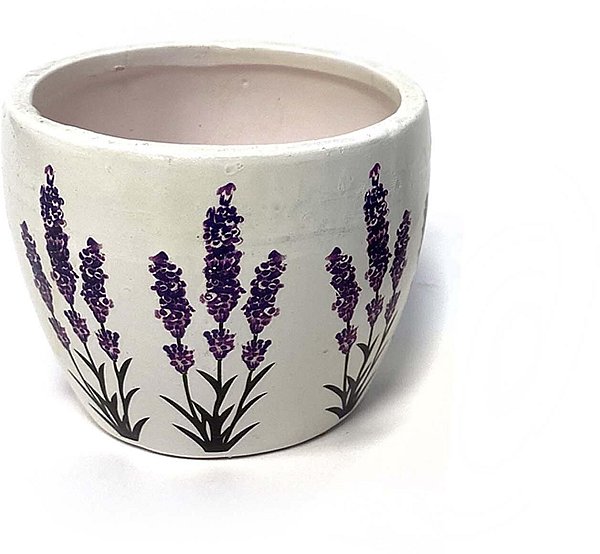 Candela Vasetto in Ceramica Lavanda