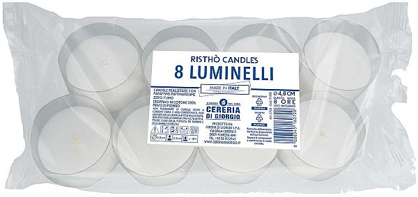 Lumini in Plastica Bianchi (Durata 8 ore)