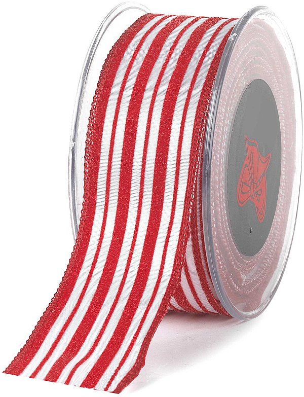 Nastro Animato Red Velvet Stripe Bianco/Rosso