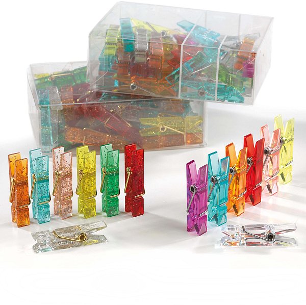 Mollette Colorate Glitter Assortite