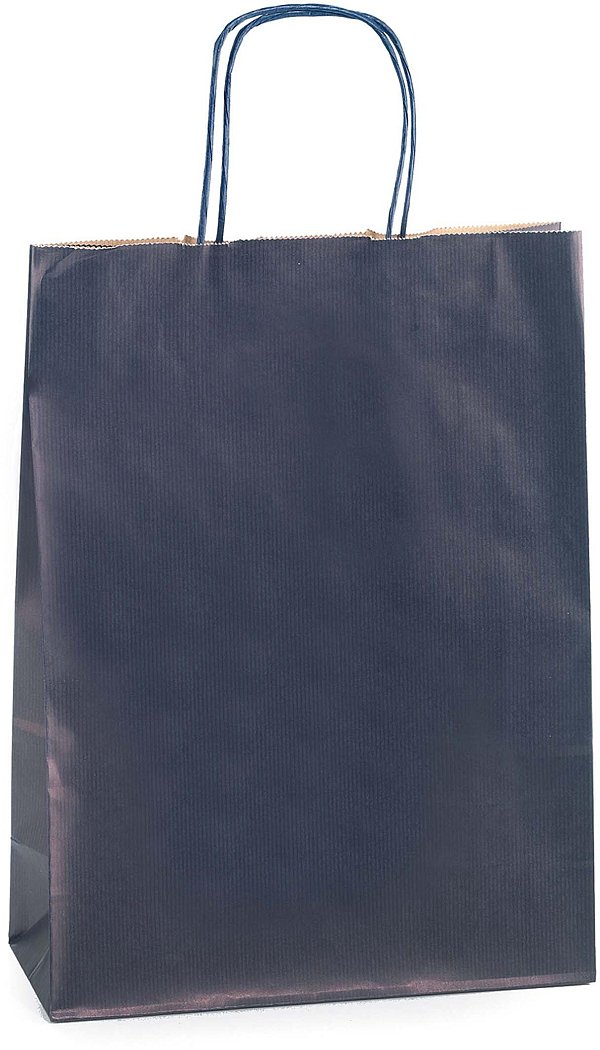 Shopper Carta Sealing Blu con Maniglia Intrecciata