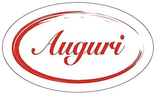 Etichette Ovali Auguri Rosso