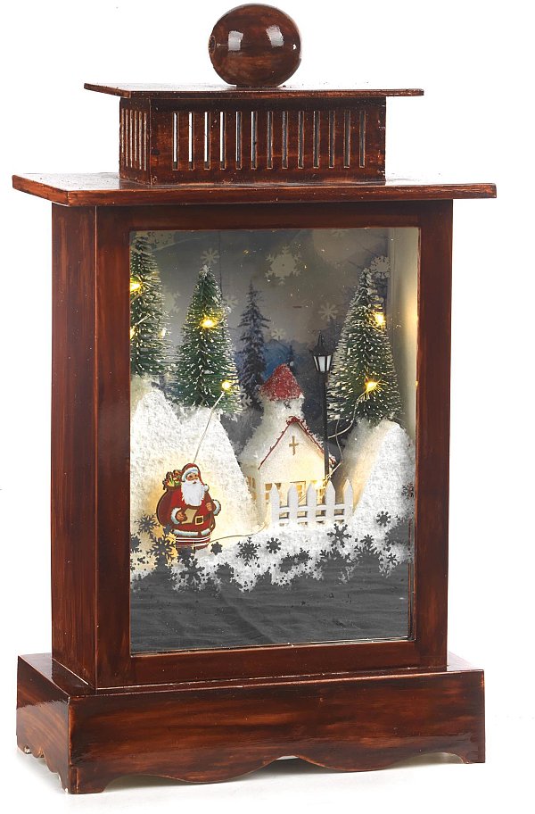 Lanterna Santa+Paesaggio Luminoso con Carillon Marrone