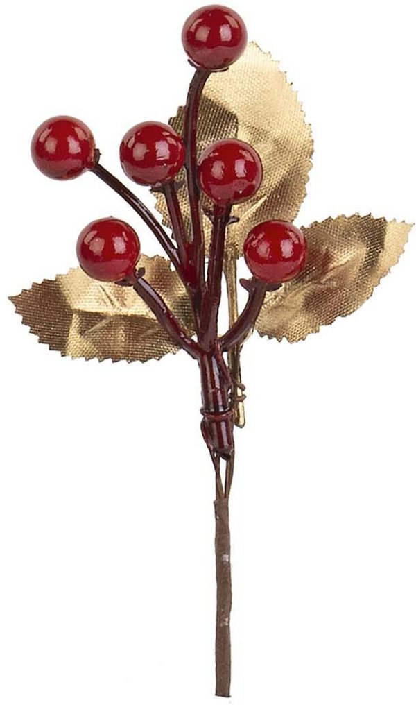 Pick con Bacche Rosse e Foglie Dorate