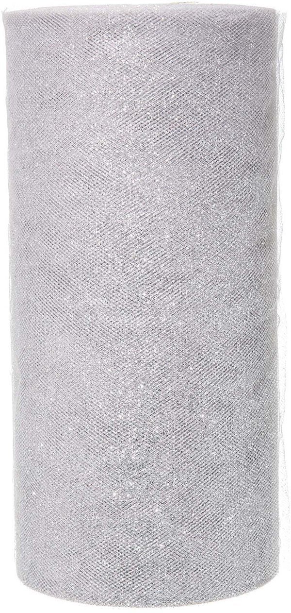 Bobina Tulle Sparkling Argento