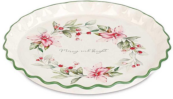 Vassoio Rotondo in Ceramica Merry & Bright (con scatola regalo)