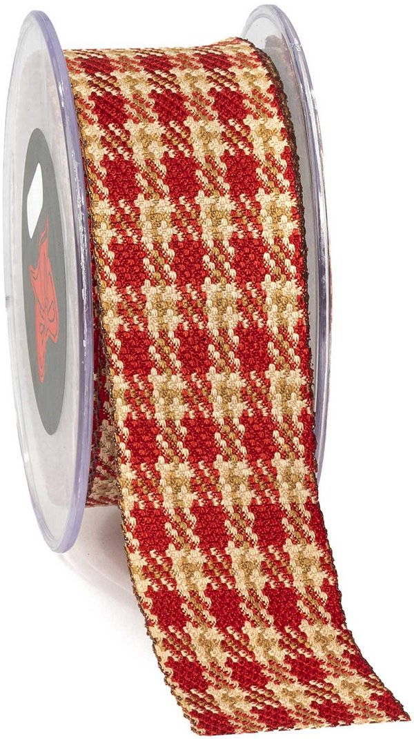 Nastro Tessuto Vintage Check Beige/Rosso