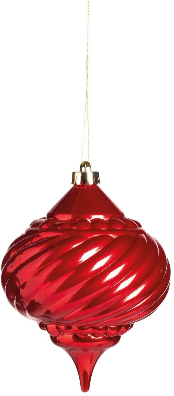Ornamento in Plastica a Goccia Rosso