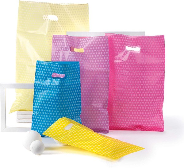 Buste Cartene Pois Assortite in 5 Colori