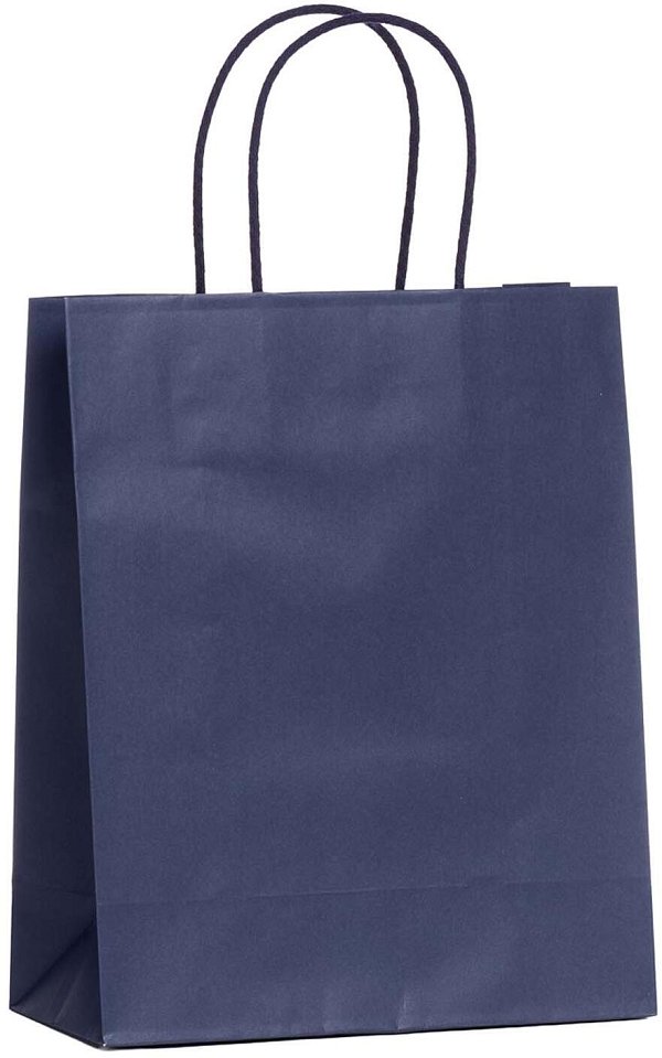 Shopper Carta Lusso Blu con Maniglia in Cotone