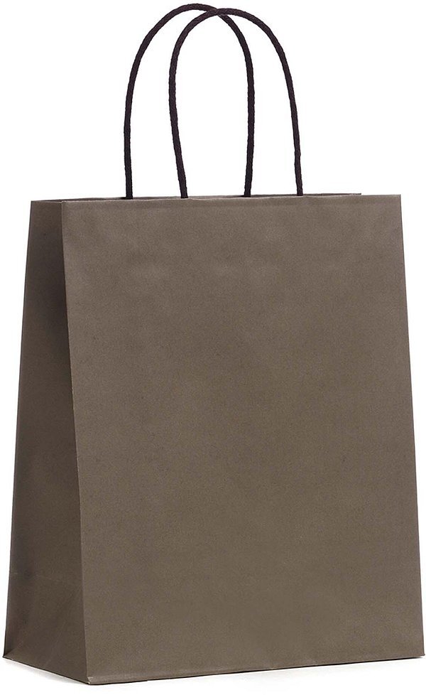 Shopper Carta Lusso Caffè con Maniglia in Cotone