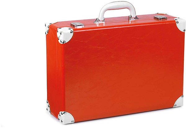 Baule Valigia Ecopelle Rosso