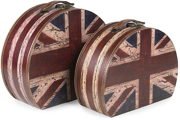 Set Valigie Stondate Foderate in Legno England