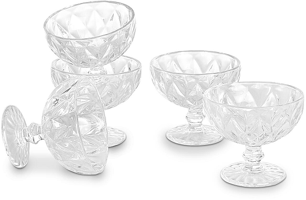 Set Coppe Dessert in Vetro Trasparente