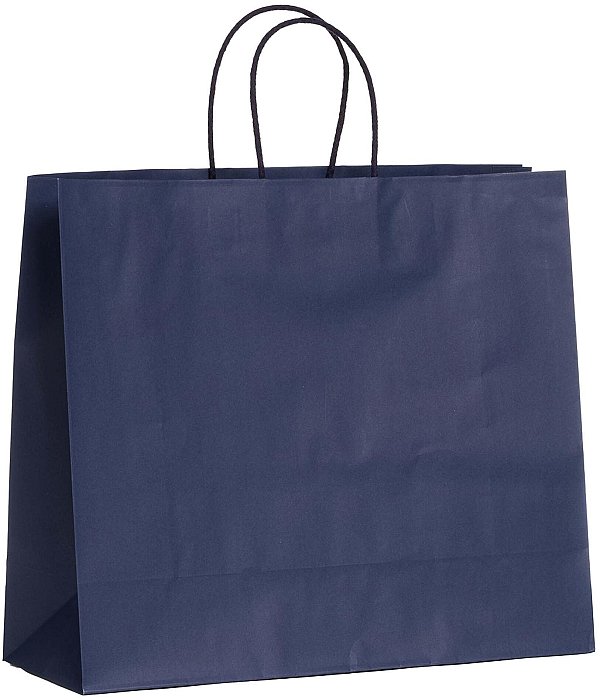 Shopper Carta Lusso Blu con Maniglia in Cotone