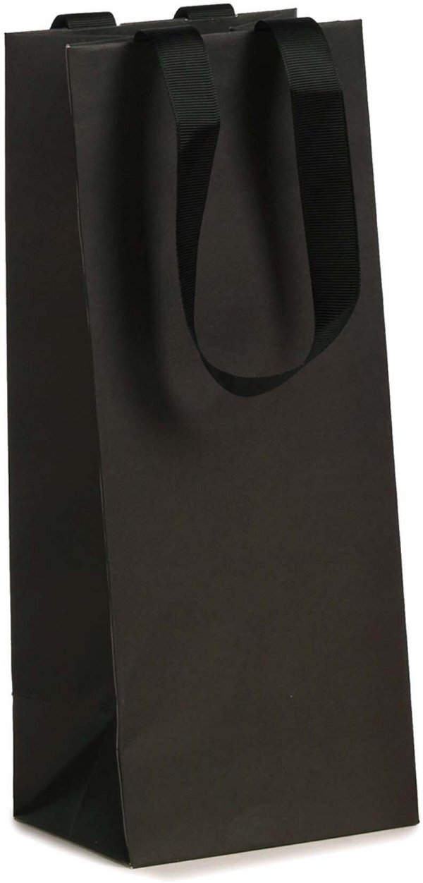 Shopper Carta Charme Portabottiglie con Maniglia in Grosgrain