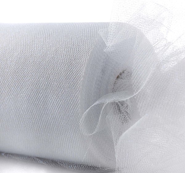 Rotolo Tulle White con Glitter cm 12,5h