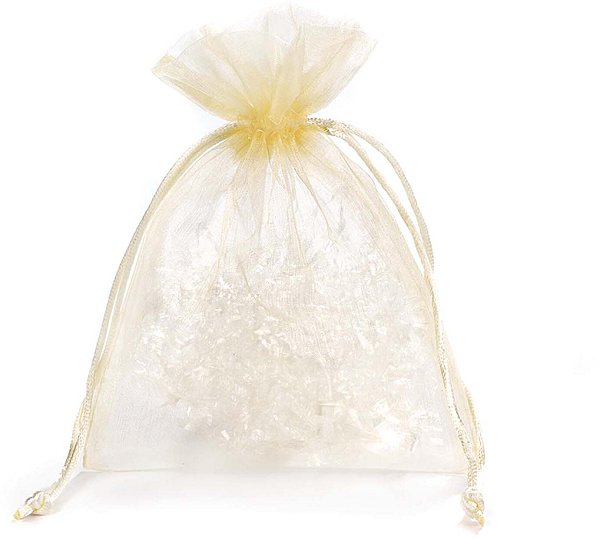 Sacchetti Organza Avorio con Cordino in Raso