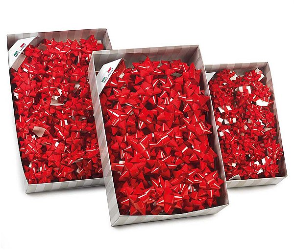 Stelle Adesive Laccate Lucide Rosse