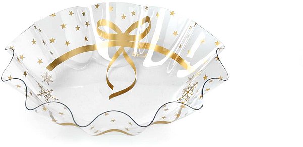 Vassoio in Plastica Pet Gold Christmas