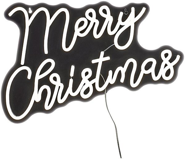Pannello Merry Christmas Neon a Luce Calda