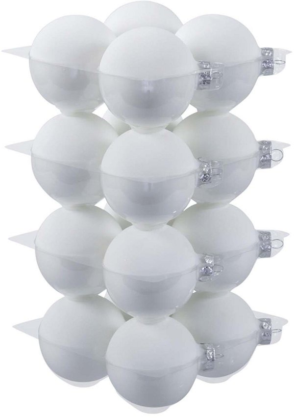 Sfere di Vetro Bianco Satinato