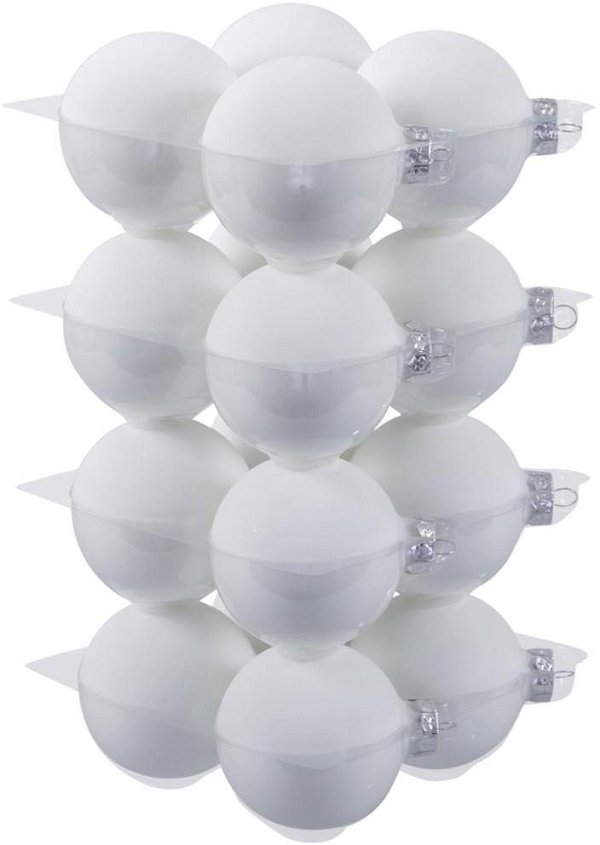 Sfere di Vetro Bianco Satinato