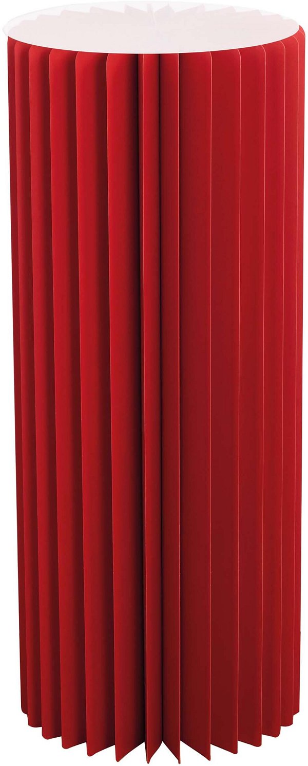 Colonna in Carta Rossa con Top Trasparente