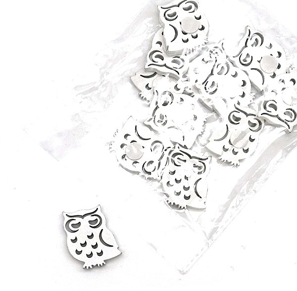 Stickers Gufi in Legno Bianco con Biadesivo