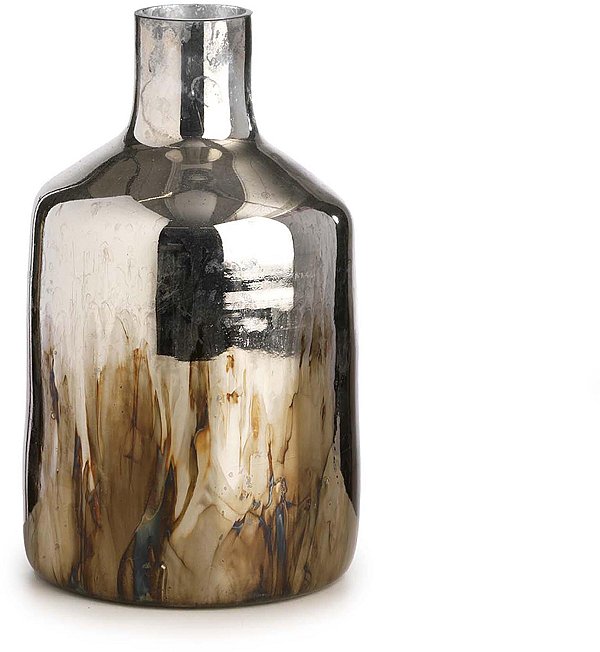 Vaso di Vetro Bottiglia Cangiante Oro