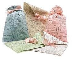 Buste Regalo Perlate Script Assortite in 5 Colori
