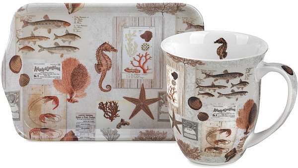 Vassoio in Plastica Decorato Mare