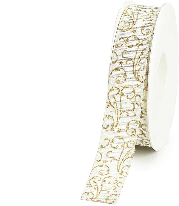 Nastro Tessuto Calligraphic Crema/Oro