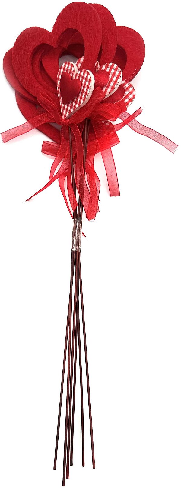 Pick Cuori in Feltro con Fiocchino