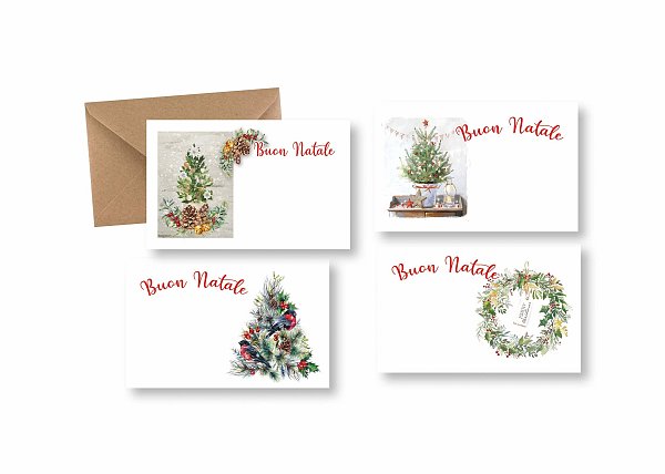 Biglietti e Bustine Kraft "Natale Speciale" Assortiti