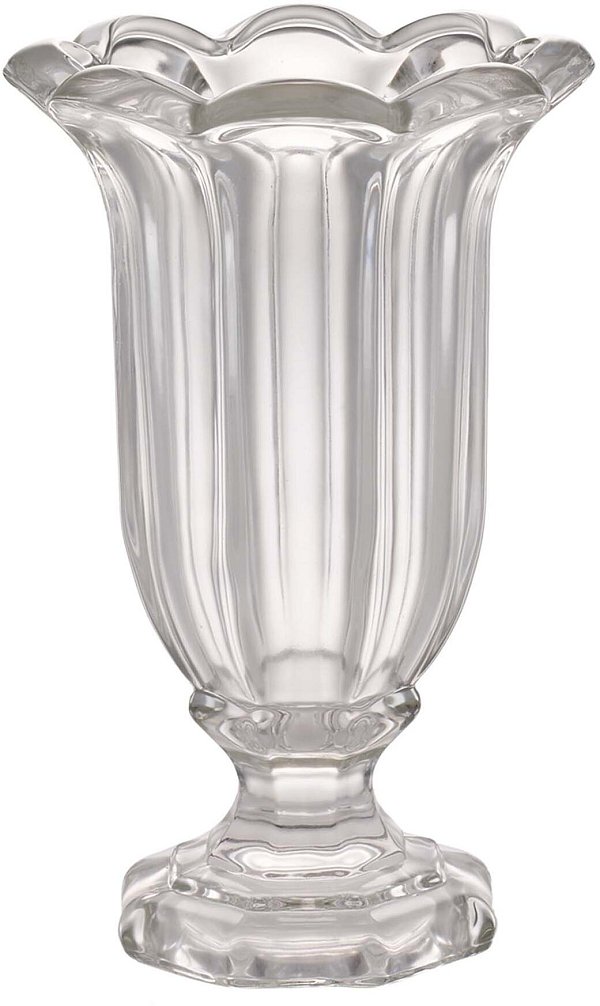 Vaso in Vetro Trasparente Smerlato