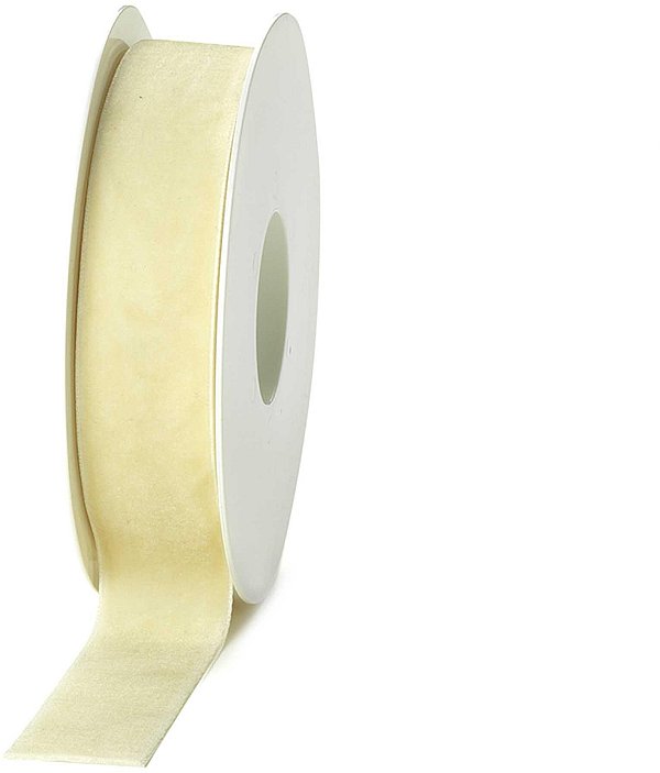 Nastro Velluto Bordato Crema