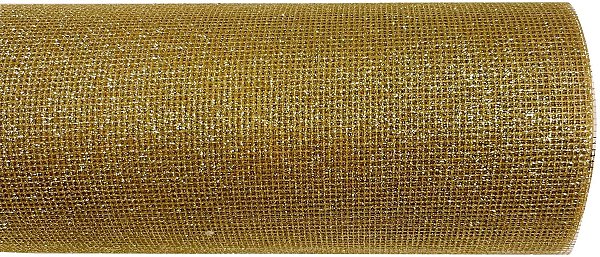 Bobina di Rete Oro con Glitter Iridescenti