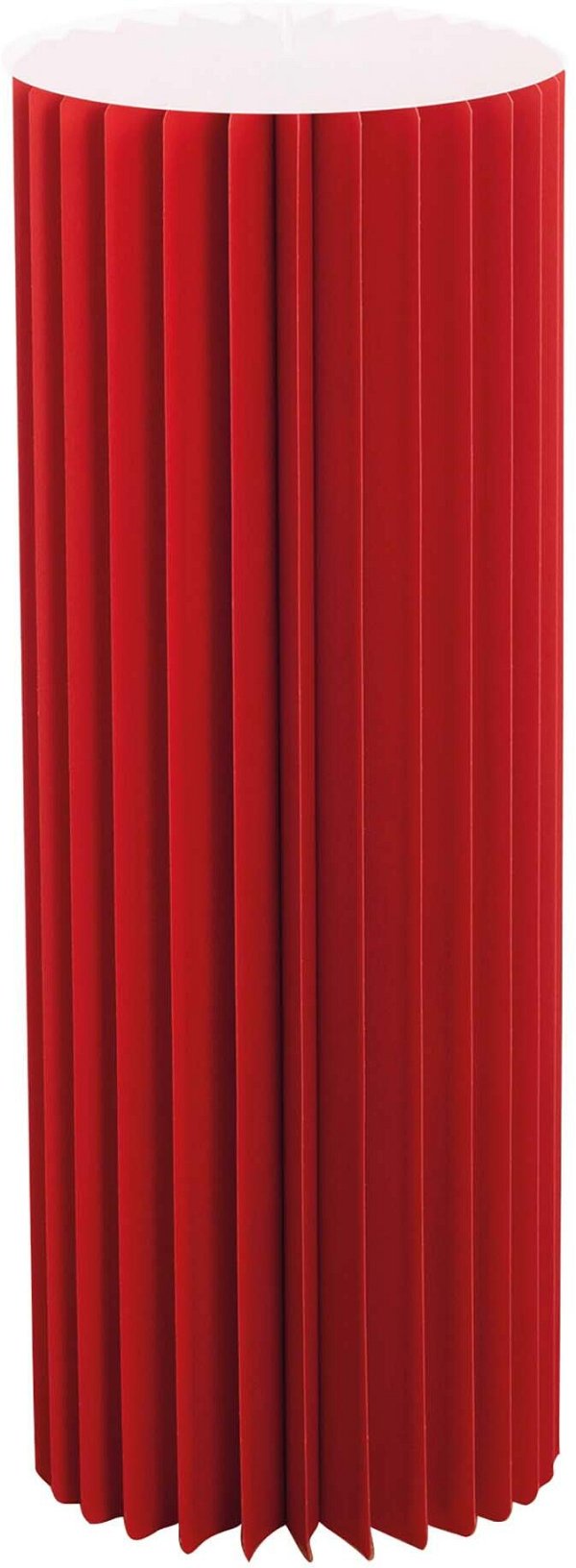 Colonna in Carta Rossa con Top Trasparente