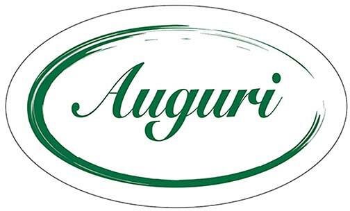 Etichette Ovali Auguri Verde