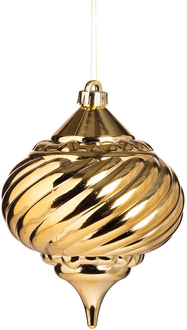 Ornamento in Plastica a Goccia Oro