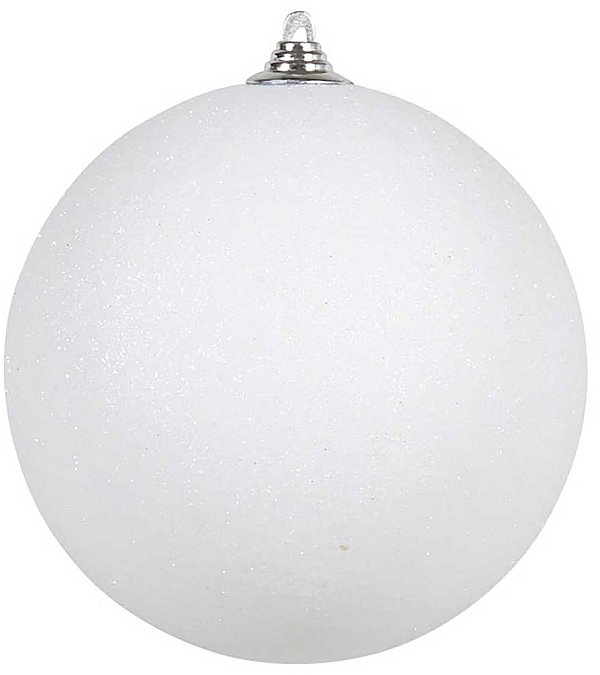 Sfera Appendibile in Polistirolo Bianco con Glitter