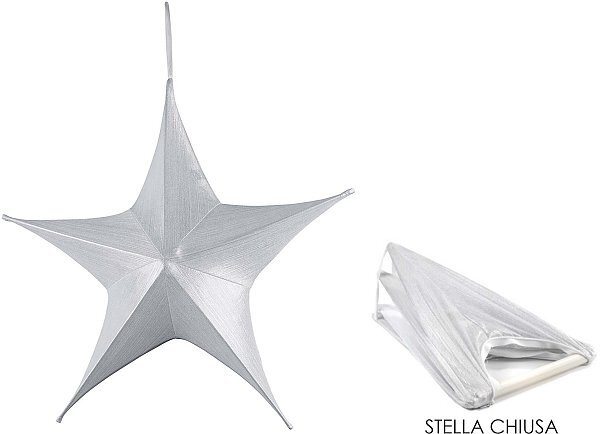 Stella Appendibile in Metallo e Tessuto Silver Lurex