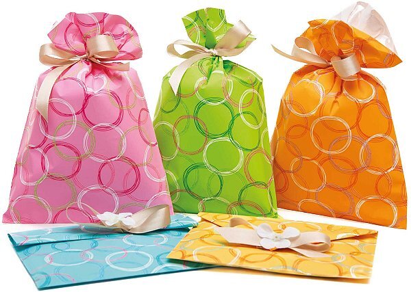 Buste Regalo Perlate Round Assortite in 5 Colori