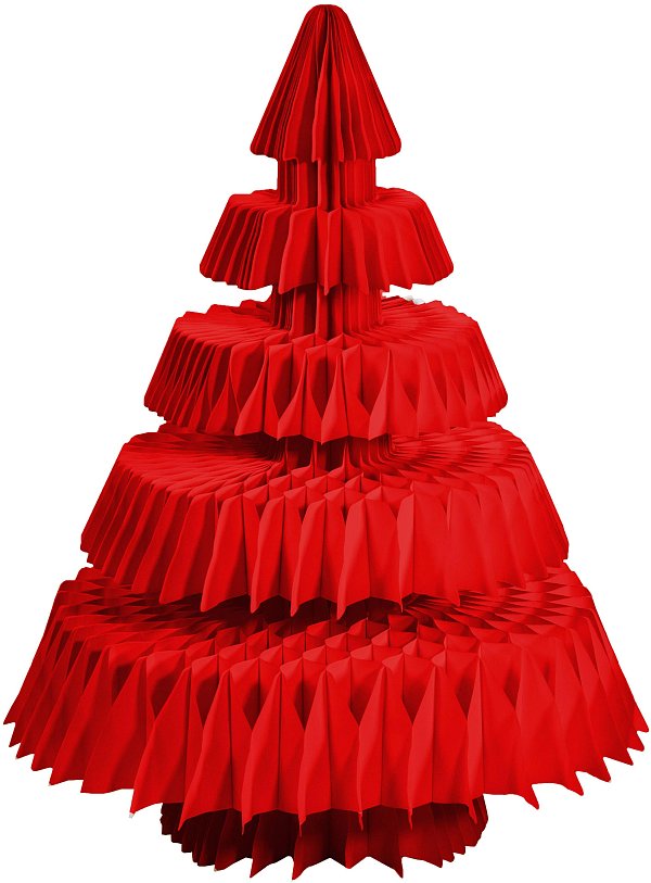Albero in Carta Nido D'Ape Rosso