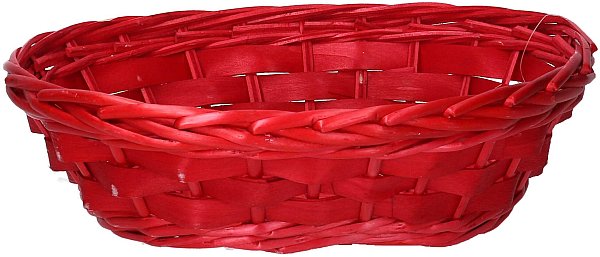Cesto Vimini Rosso Ovale