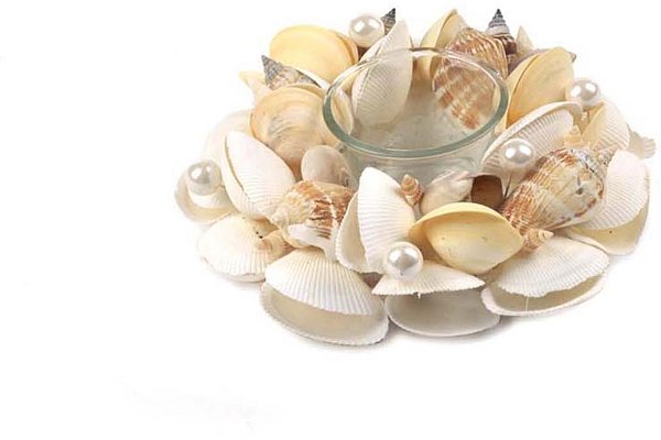Portacandela Conchiglie e Perle