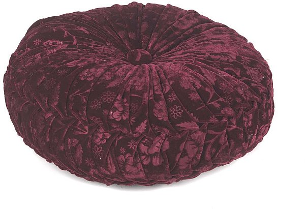 Cuscino Tondo Barok in Velluto Bordeaux